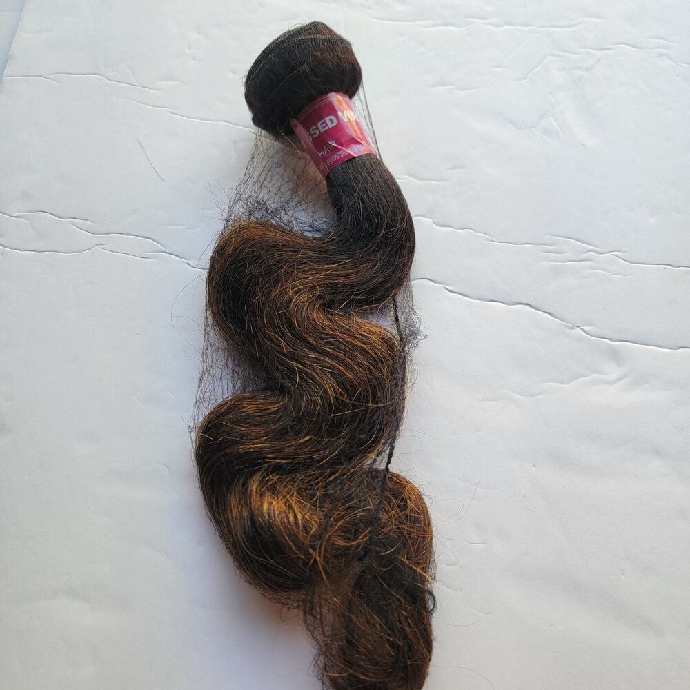 Unique Wiiv Human Hair Body Wave Weft Extension 18in Women Dark Brown Auburn